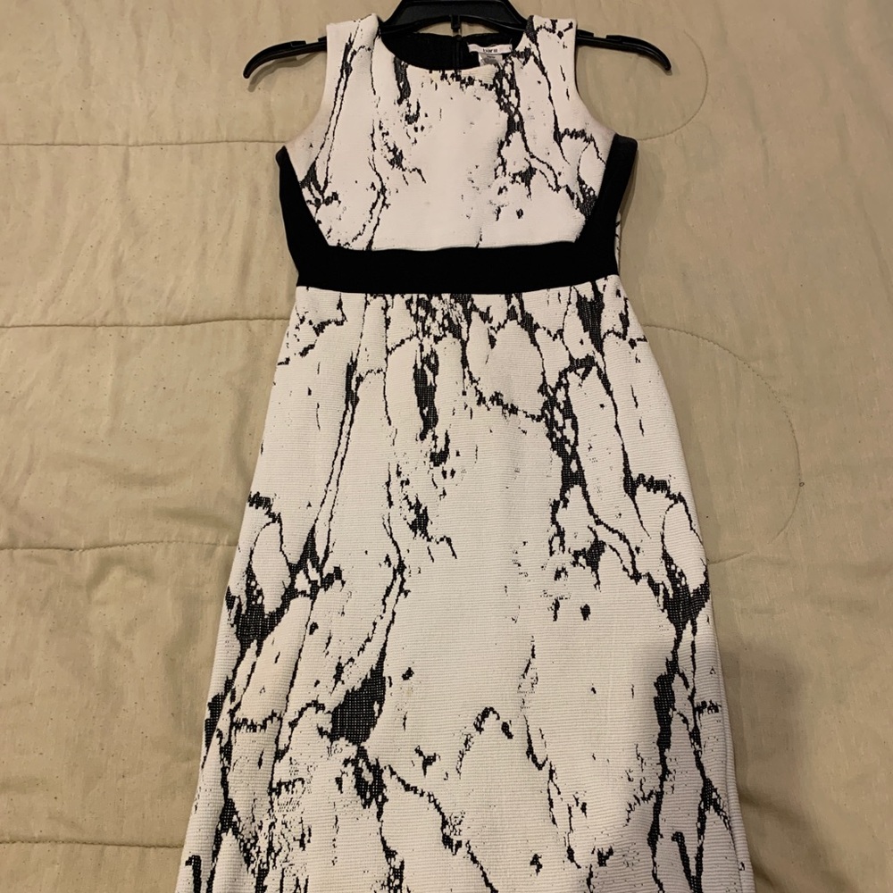 Bar III Black & White Dress
